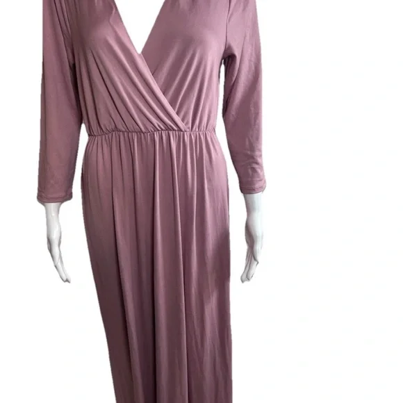 Mother Bee Maternity Mauve Dress Sz large - Picture 2 of 9